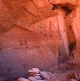 Anasazi pictographs in northeastern Arizona.