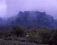 Superstition Mountains east of Phoenix.  View from the vicinity of Lost Dutchman State Park.