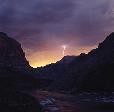 A summer storm along the Colorado River in the Grand Canyon near DeerCreek Falls.