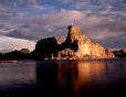 Gunsight Butte and Padre Bay at Lake Powell.