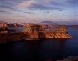 View of Lake Powell from Romana Mesa in southern Utah.  Gunsight Butte is in the foreground with Navajo Mountain on the horizon in Arizona.