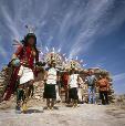 Hopi Butterfly dancers on Second Mesa, Arizona. “While working on the September 1980 issue of Arizona Highways Magazine, this group of  dancers performed especially for this photograph.” J.J.